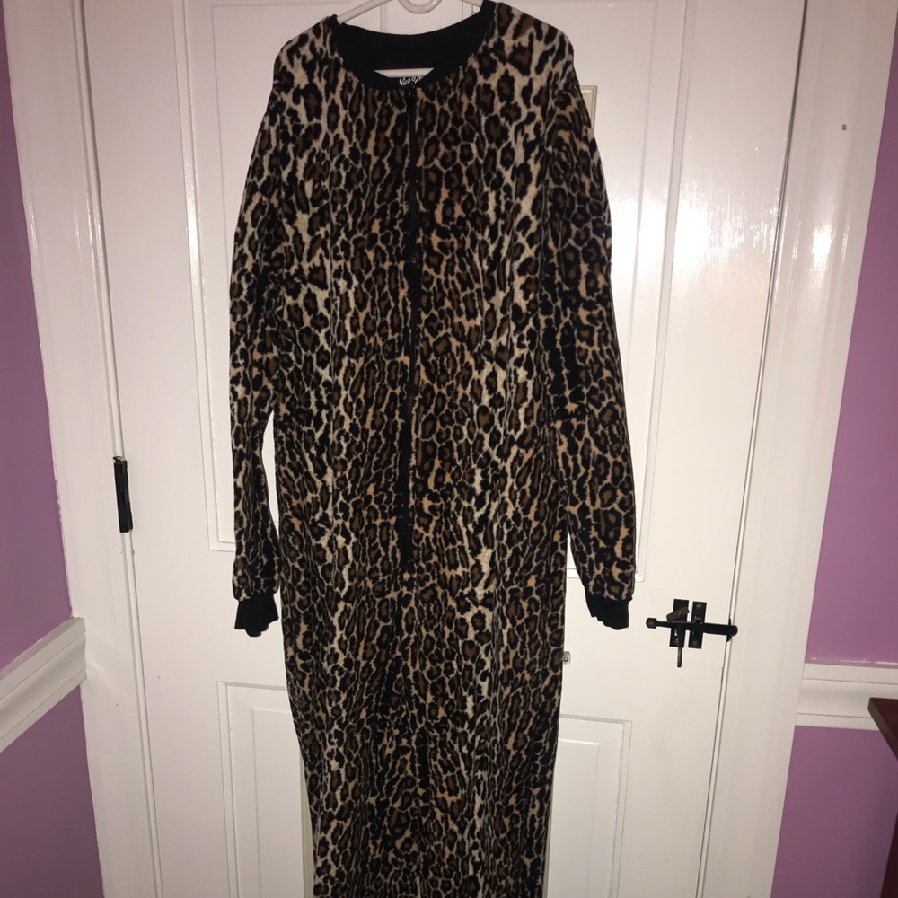 Cheetah print pj onesie